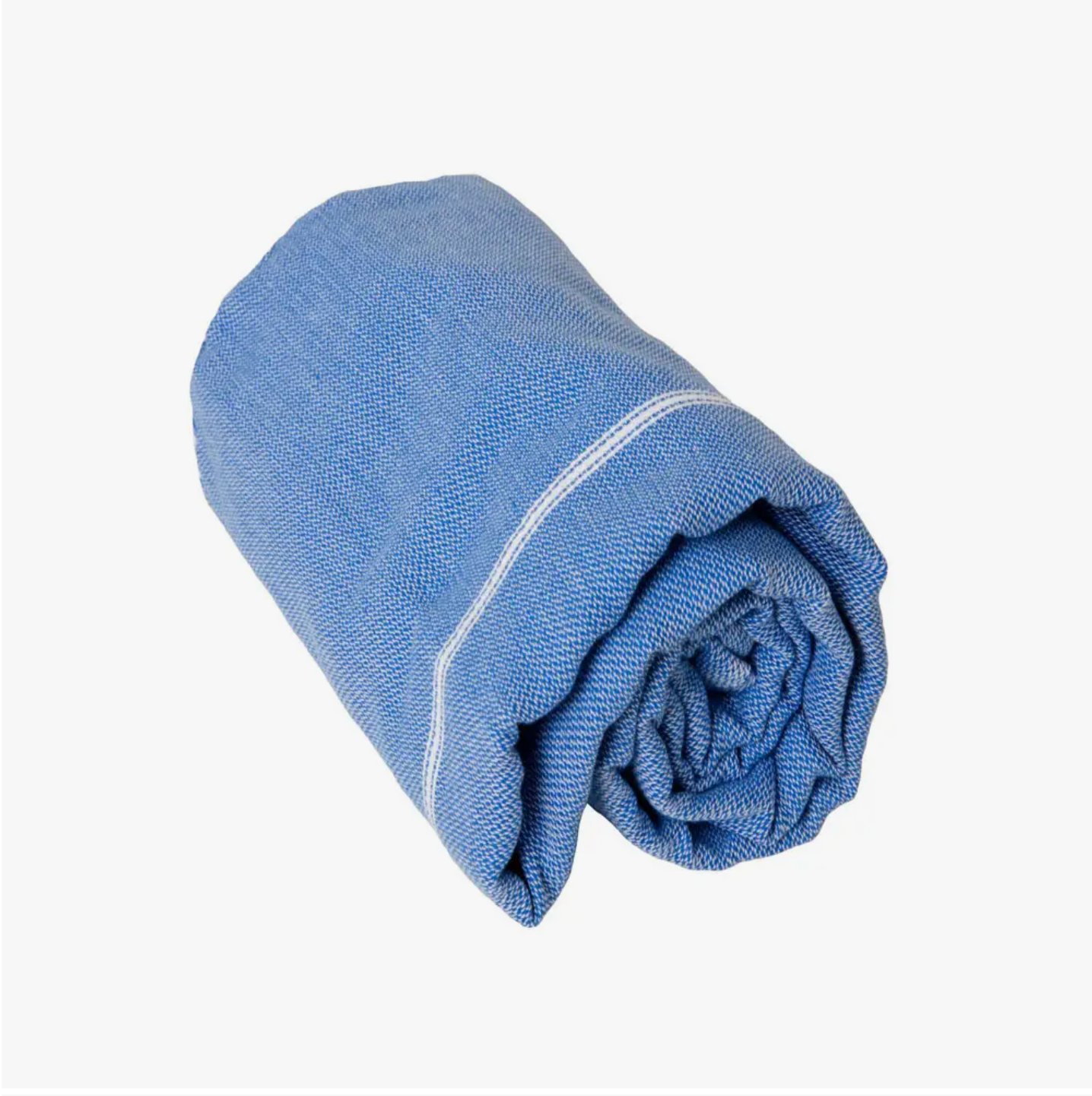 Santorini 100% Cotton Lightweight Hammam Beach Towel in Greek Blue