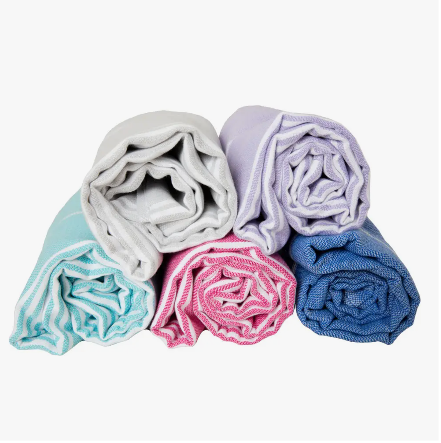 Santorini 100% Cotton Lightweight Hammam Beach Towel in Turquoise