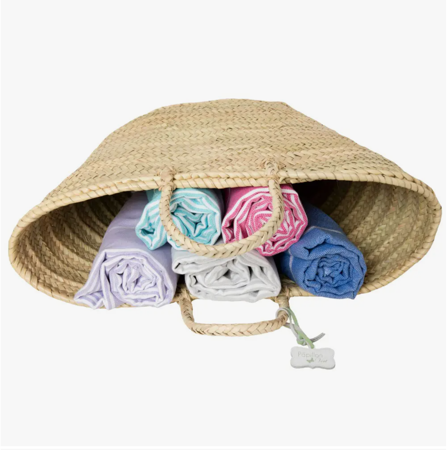 Santorini 100% Cotton Lightweight Hammam Beach Towel in Greek Blue