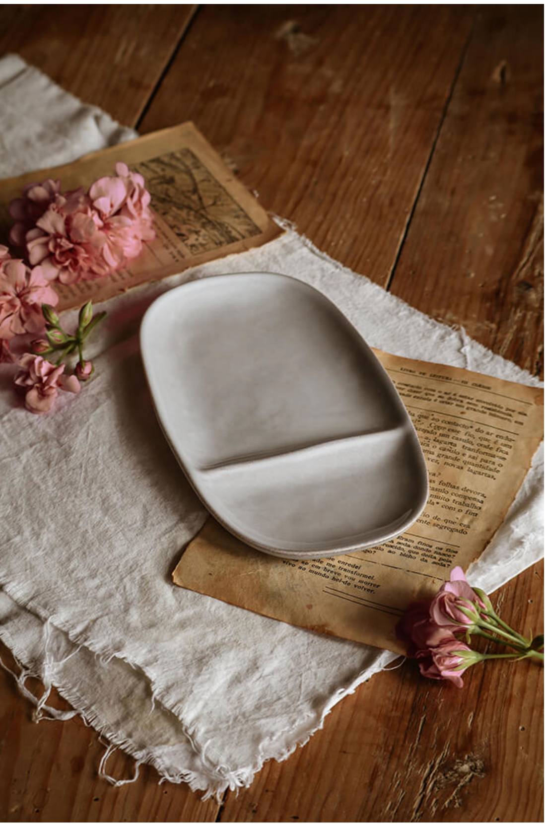 STONE DIVIDED PLATTER (20CM)
