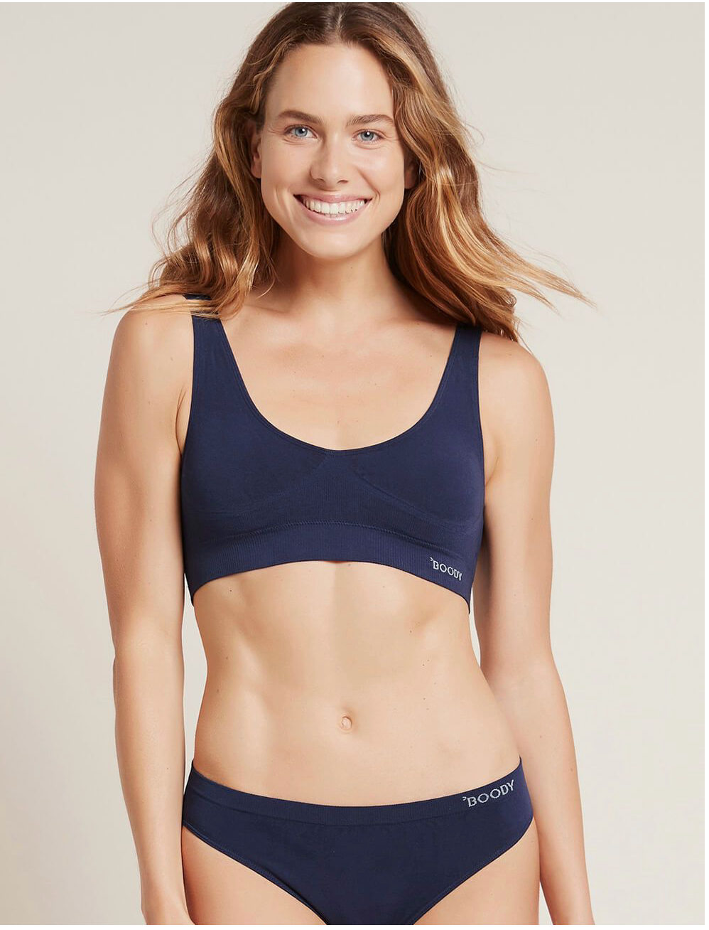 Boody Organic Bamboo Padded Shaper Bra - Navy