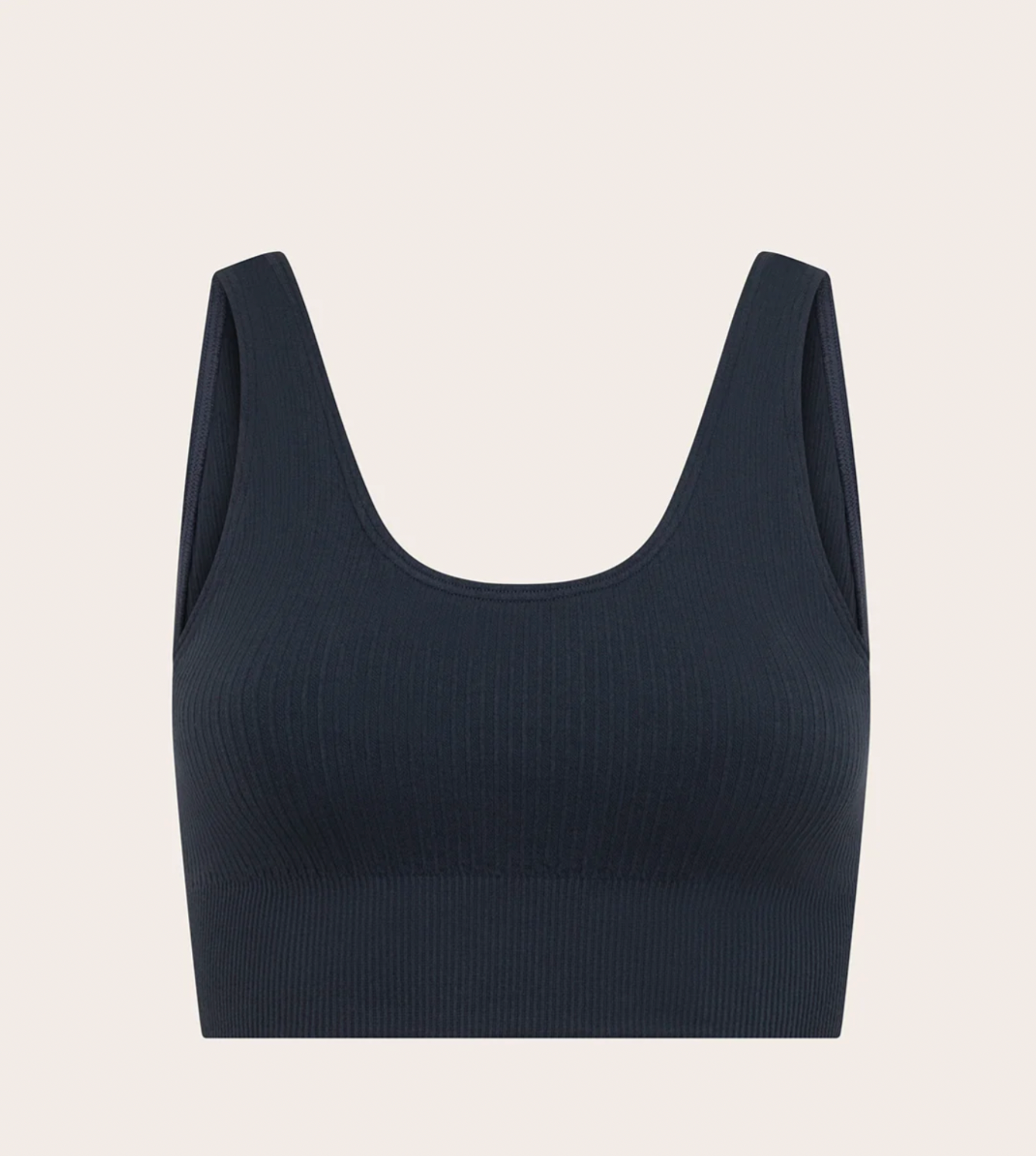 Bamboo Ribbed Seamless Bra Storm