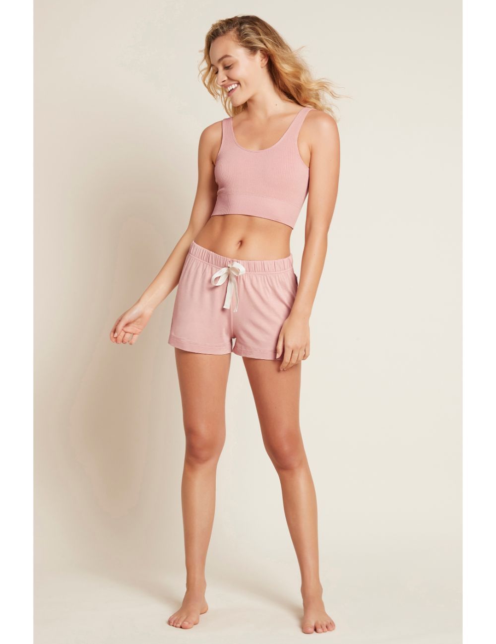 Bamboo Goodnight Sleep Short: Dusty Pink