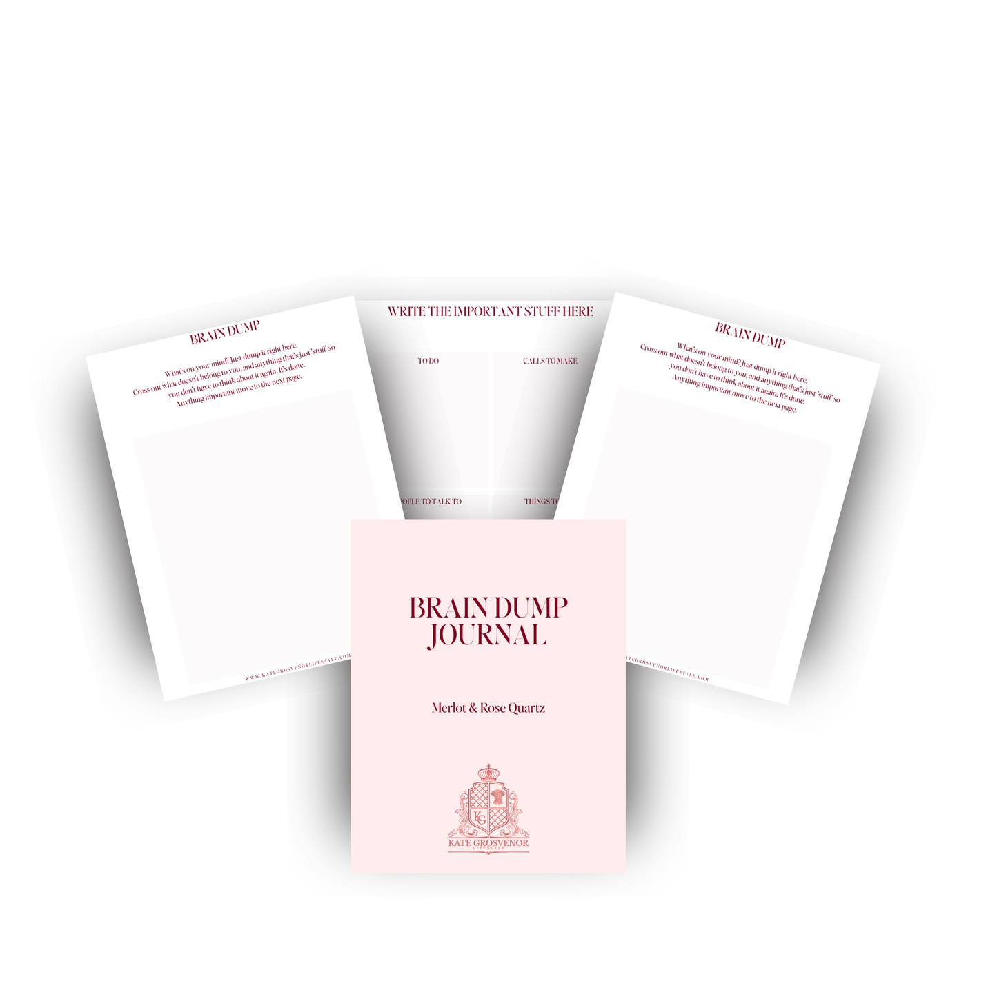 A5 Brain Dump Journal Insert 4 Colours)