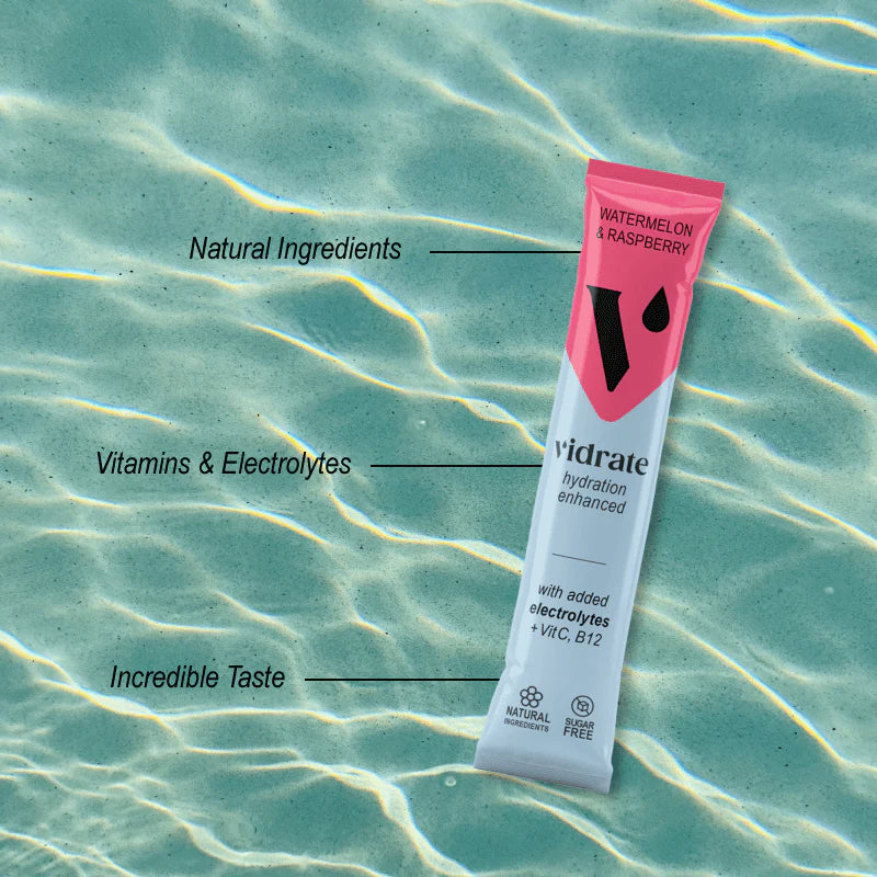 **NEW FLAVOUR** Watermelon & Raspberry Vidrate Hydration Sachets (10)