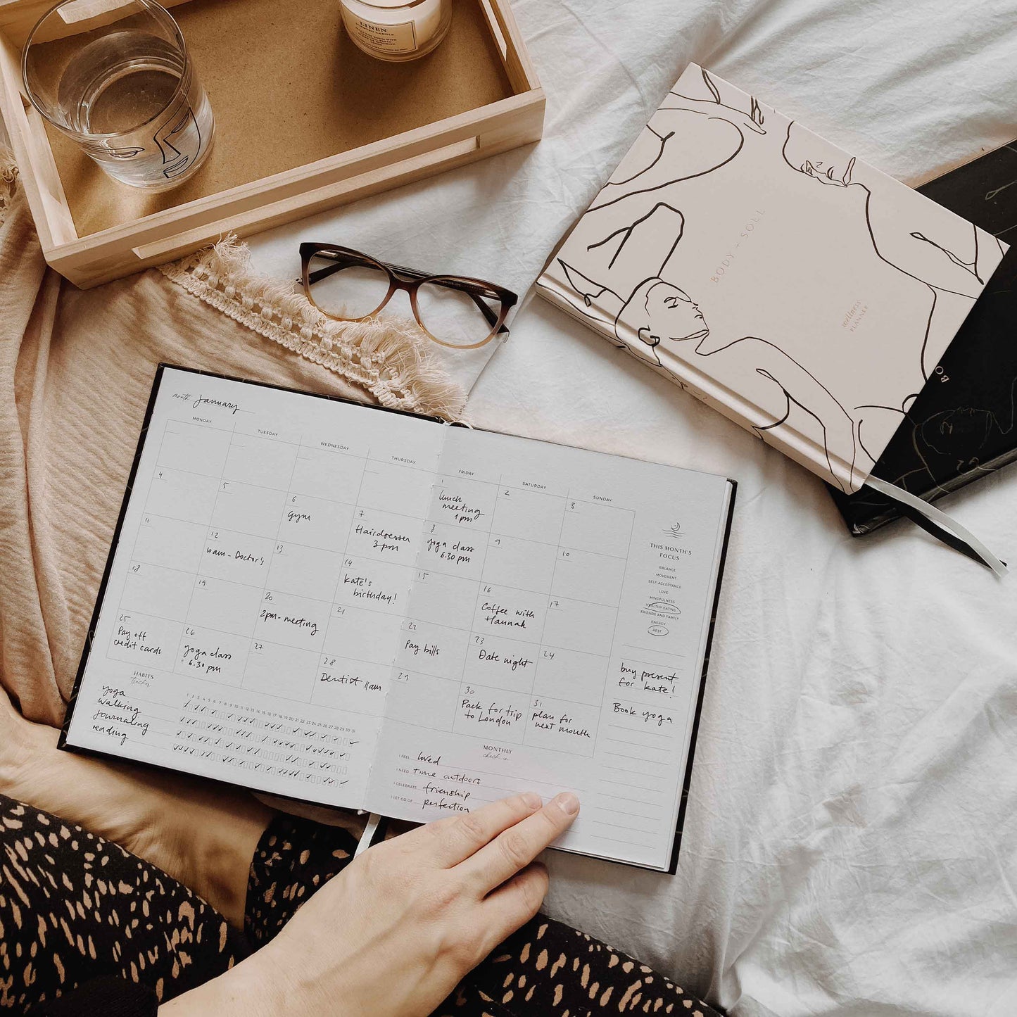Body + Soul (Cloth) Wellness Journal and Planner (Cloth)