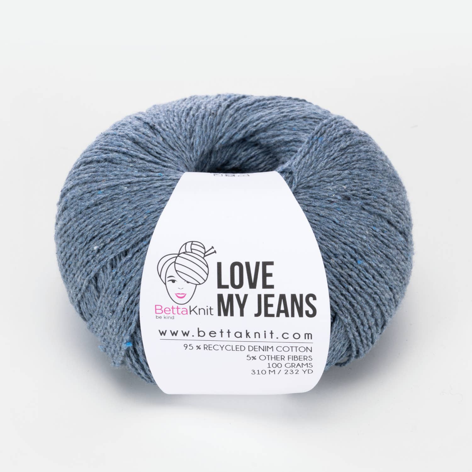 Love My Jeans, yarn obtained from the recycling of old jeans: Ecru
