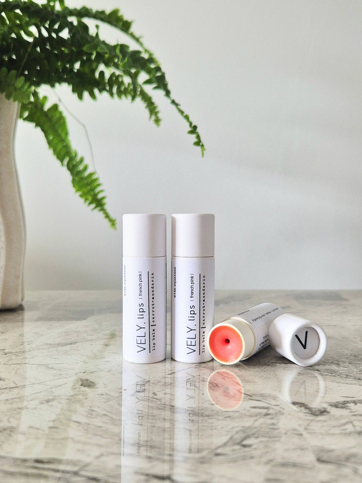 Natural Vegan Tinted Lip Balm "French Pink" With Squalane