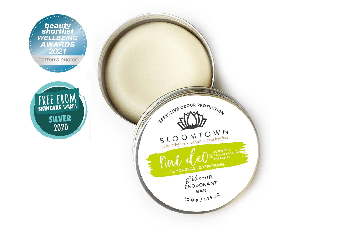 Natural Deodorant Bar - Lemongrass & Peppermint