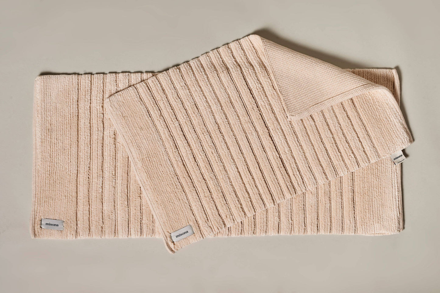 Organic Cotton Bath Mat & Bath Runner: Bath Mat / Light Grey