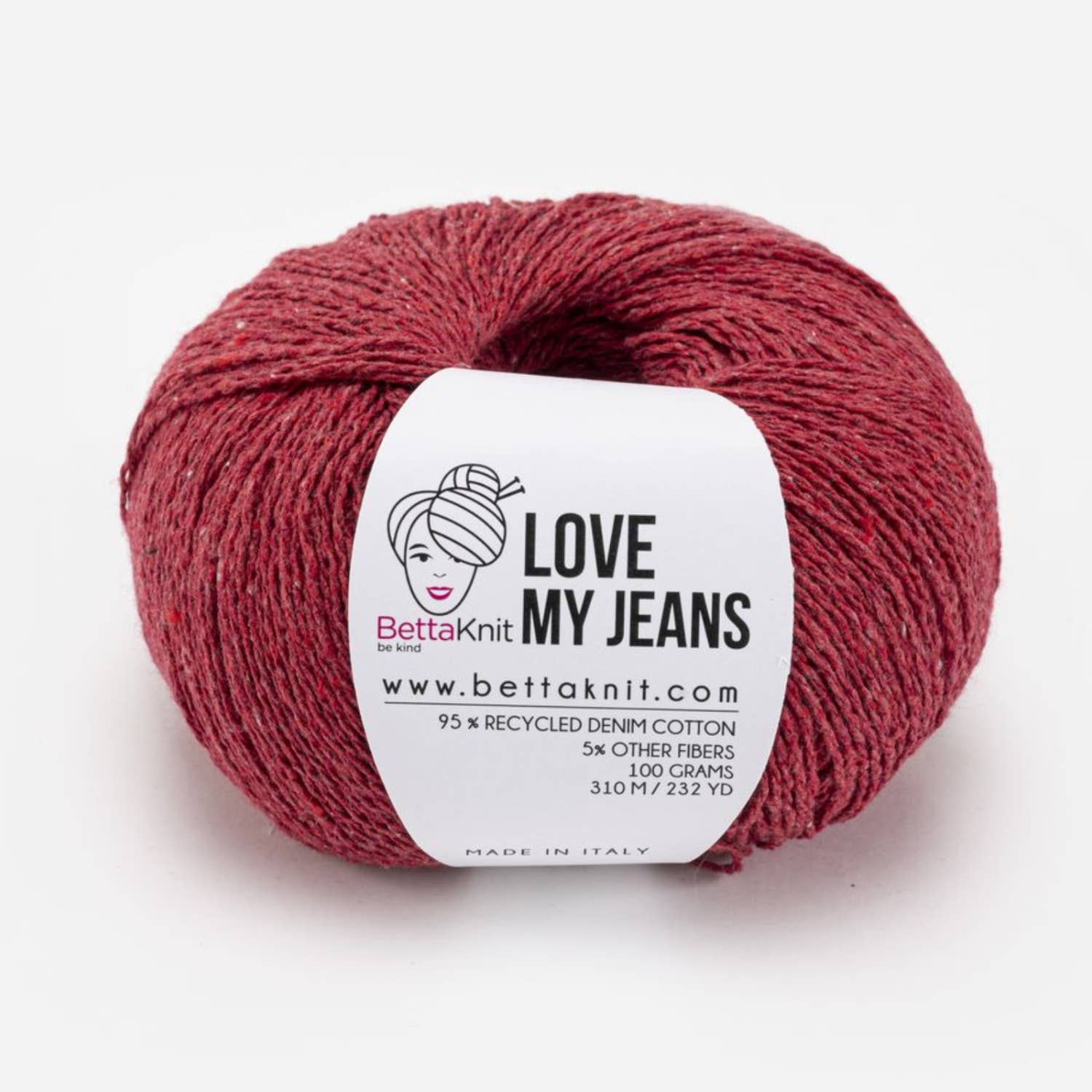 Love My Jeans, yarn obtained from the recycling of old jeans: Ecru