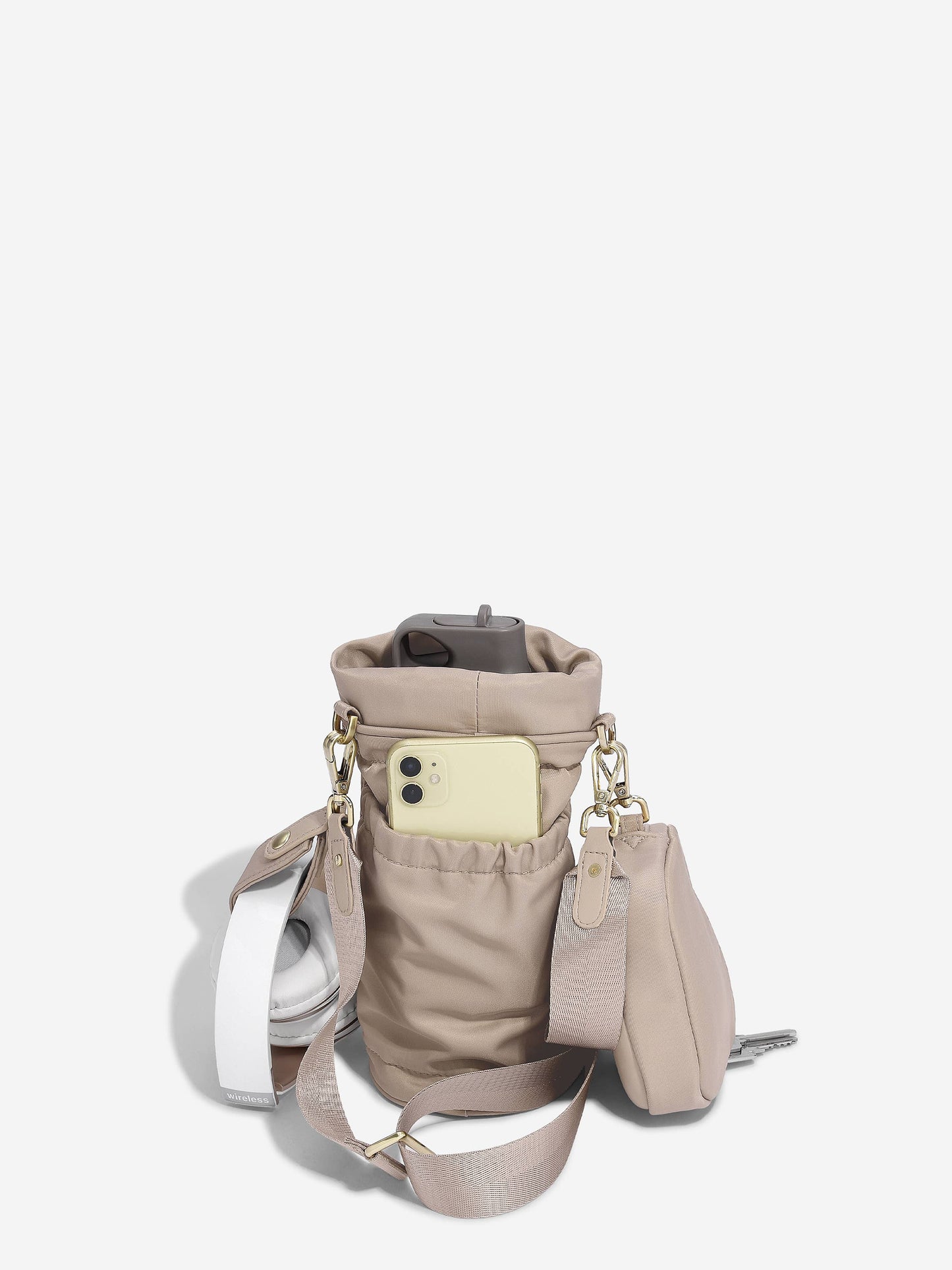 Mushroom Recycled Nylon Bottle Bag
