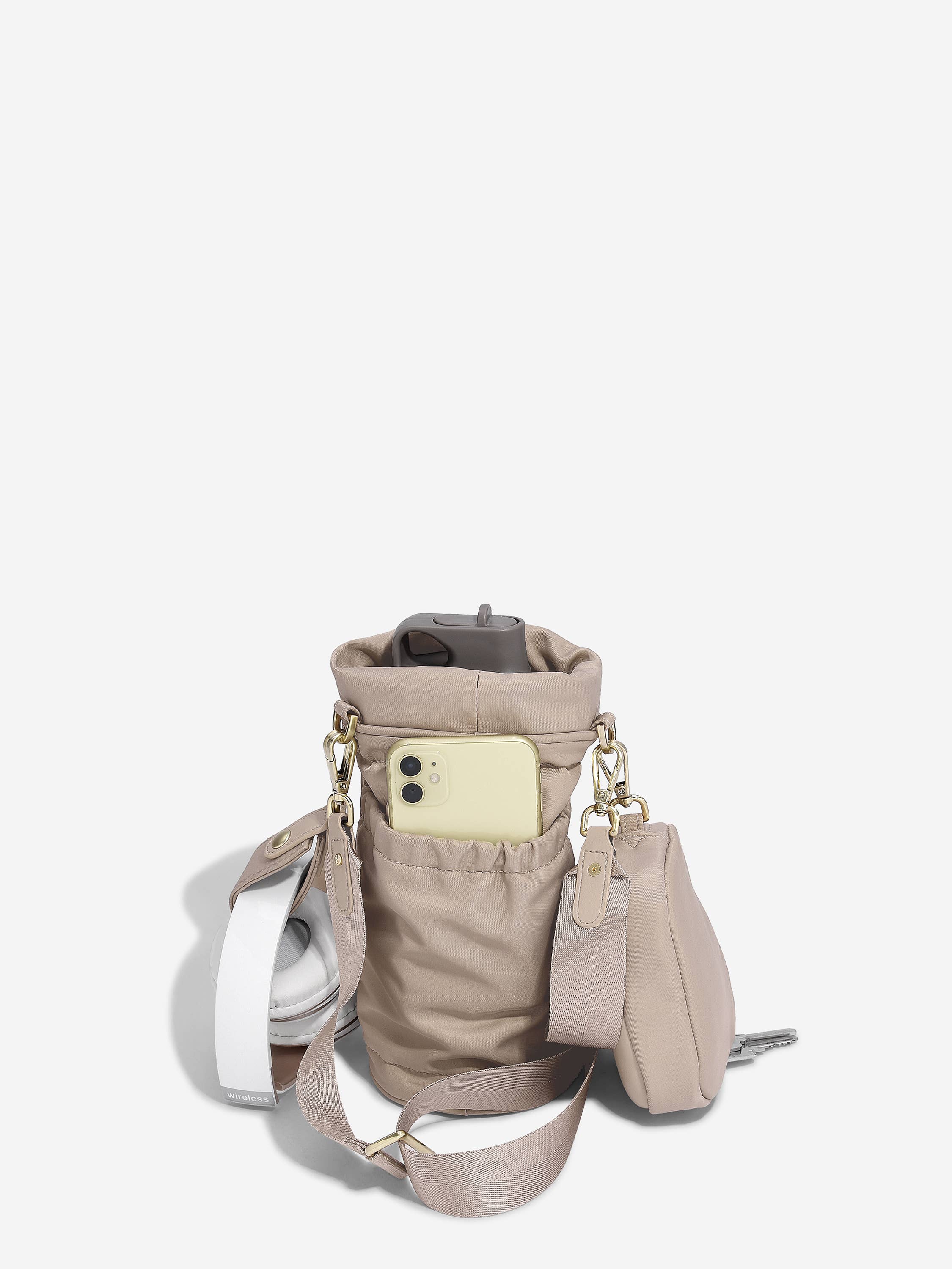 Mushroom Recycled Nylon Bottle Bag