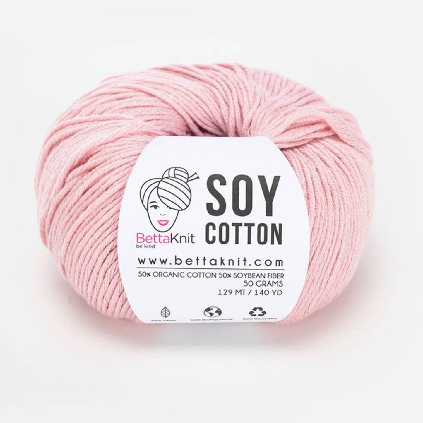 Soy Cotton, cotton and soy yarn: Raspberry