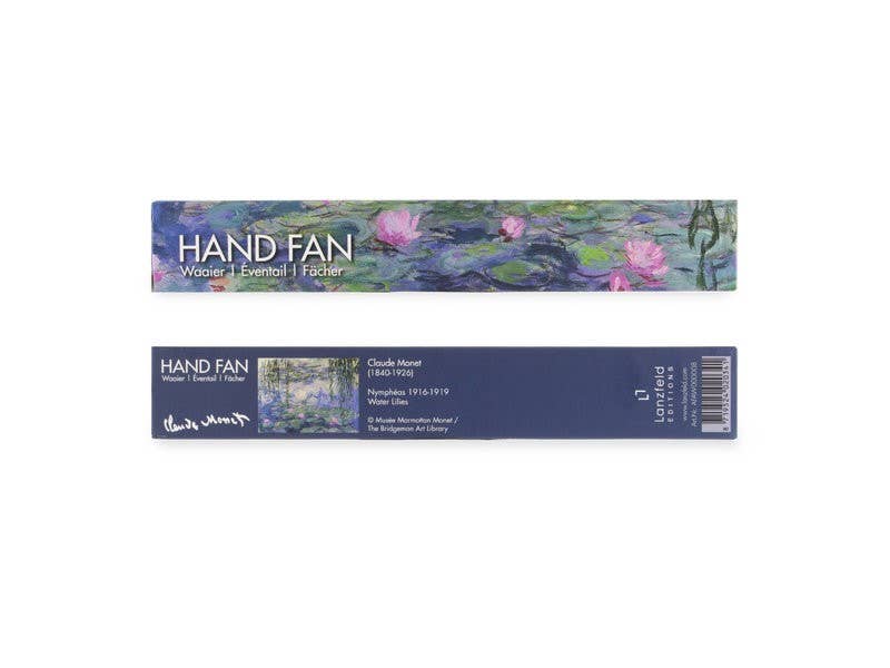 Waterlilies/Nymphéas by Monet, Bamboo Hand Fan