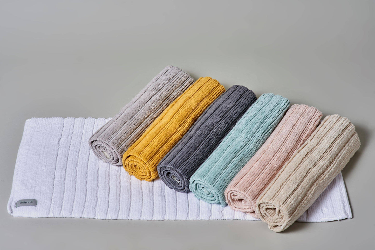 Organic Cotton Bath Mat & Bath Runner: Bath Mat / White