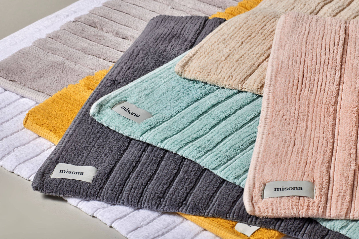 Organic Cotton Bath Mat & Bath Runner: Bath Mat / White