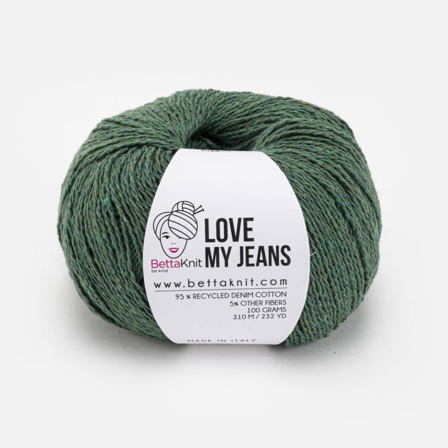 Love My Jeans, yarn obtained from the recycling of old jeans: Ecru