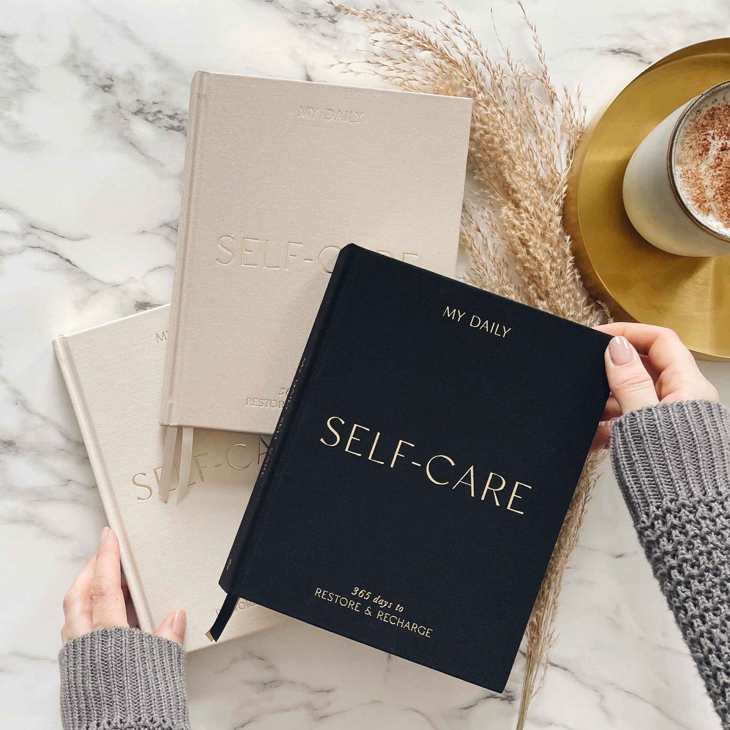 My Daily Self-Care (Almond) reflection and gratitude journal