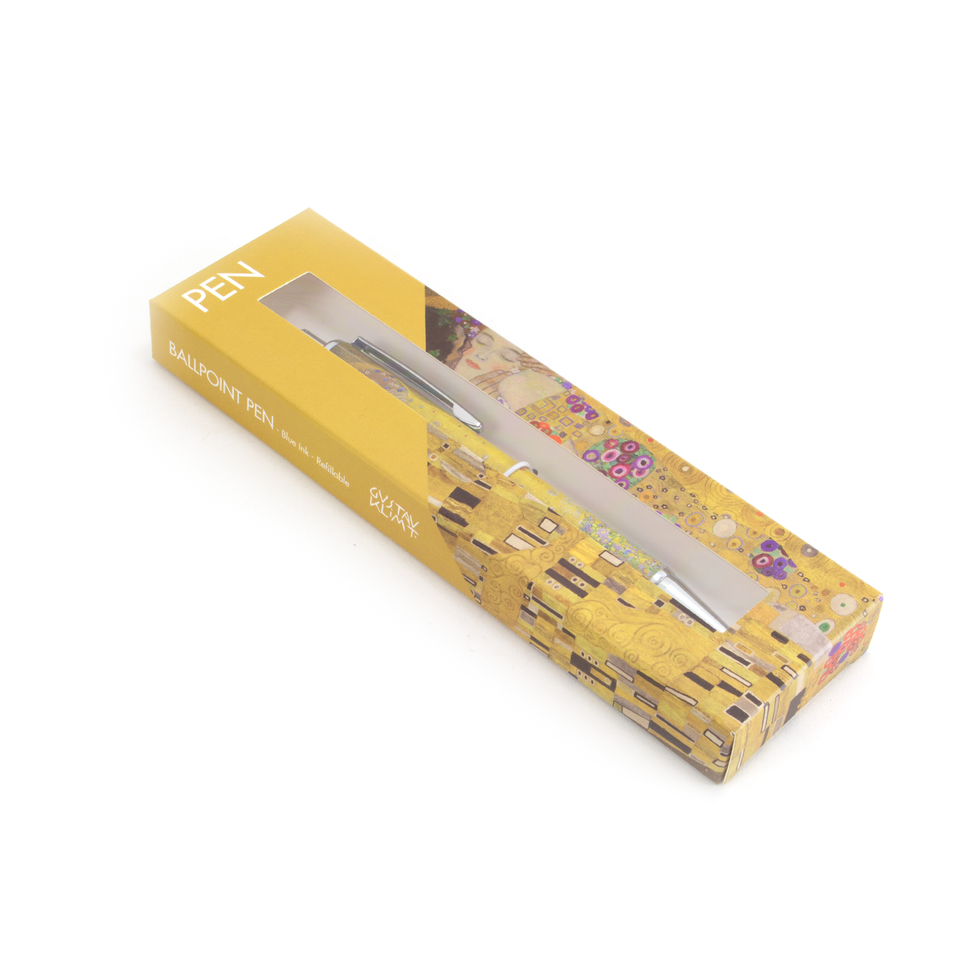 Ballpen in box, refillable, Gustav Klimt, The kiss