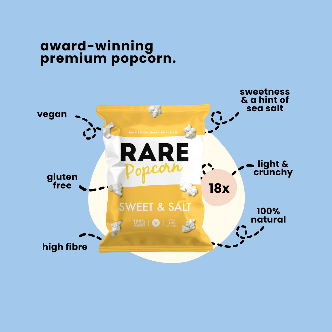 RARE Sweet & Salt Popcorn (Vegan, Natural)