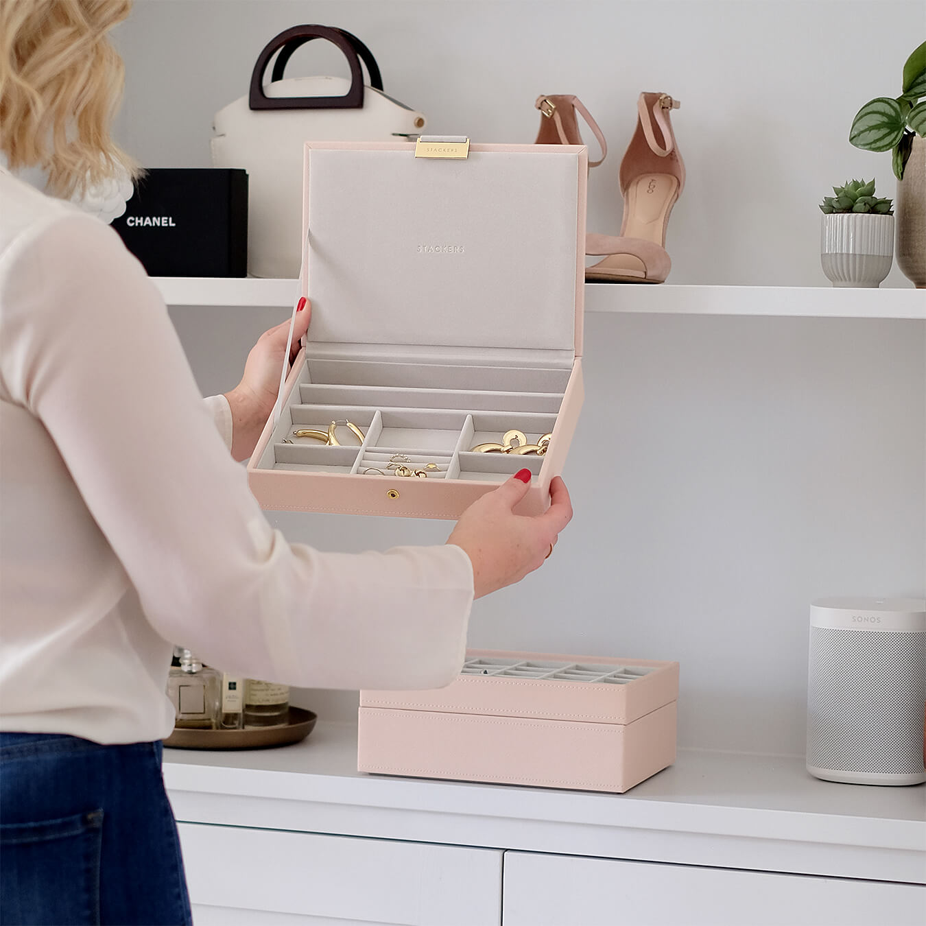 Blush Classic Jewellery Box set of 3 (with drawers)