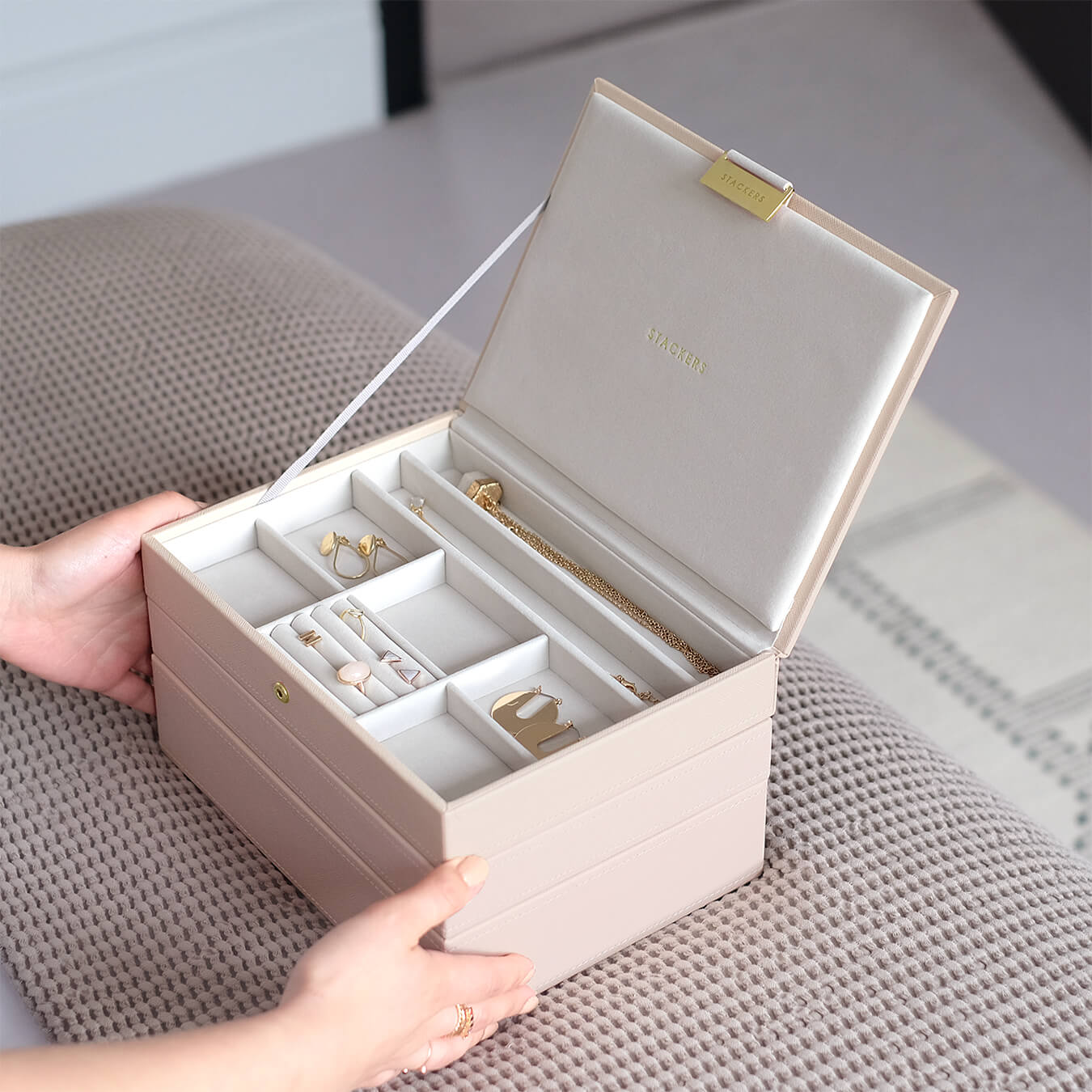 Blush Classic Jewellery Box set of 3 (with drawers)