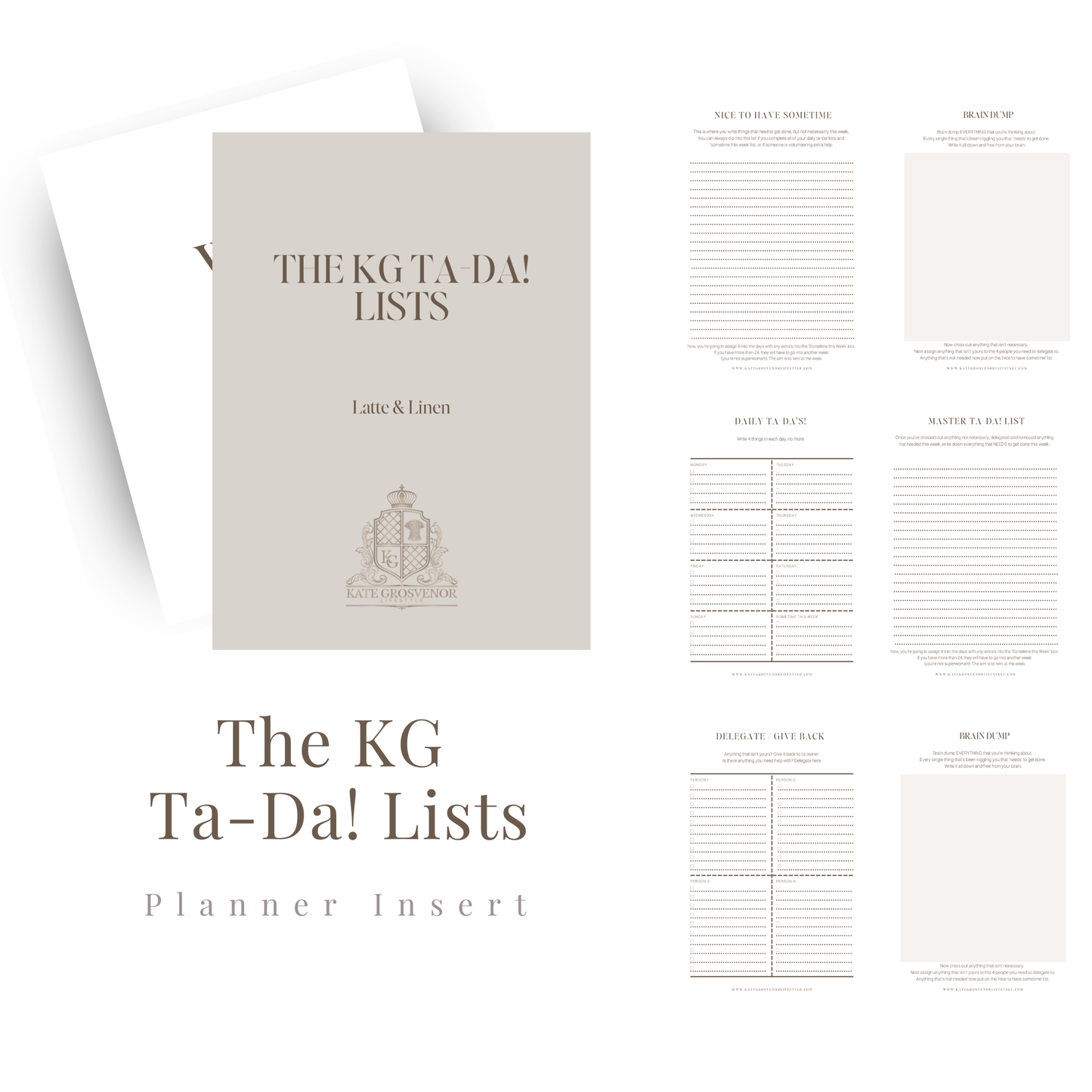 The KG Ta-Da! List System