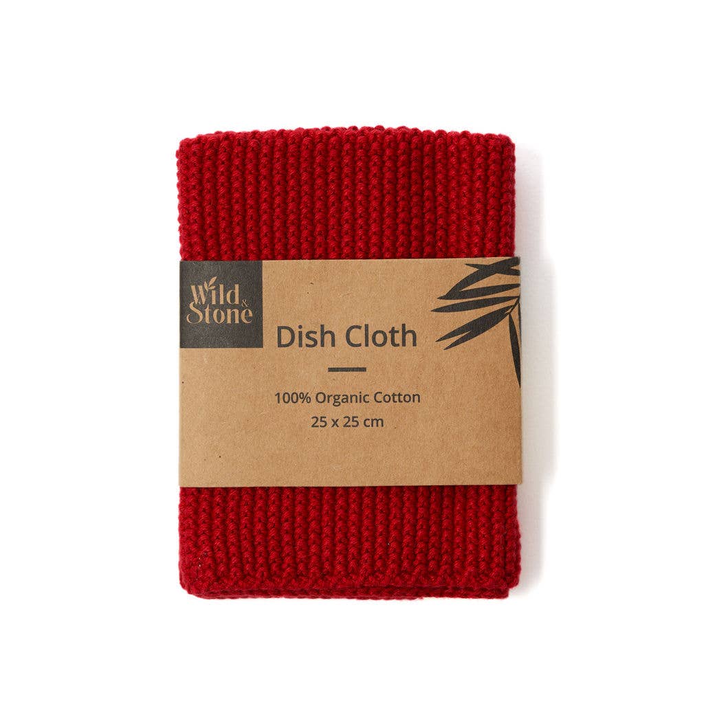 Dish Cloths - 100% Organic Cotton - Berry