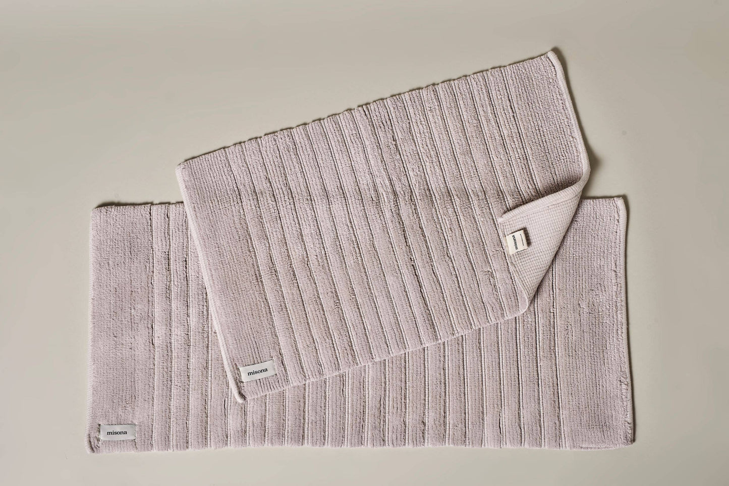 Organic Cotton Bath Mat & Bath Runner: Bath Mat / Light Grey