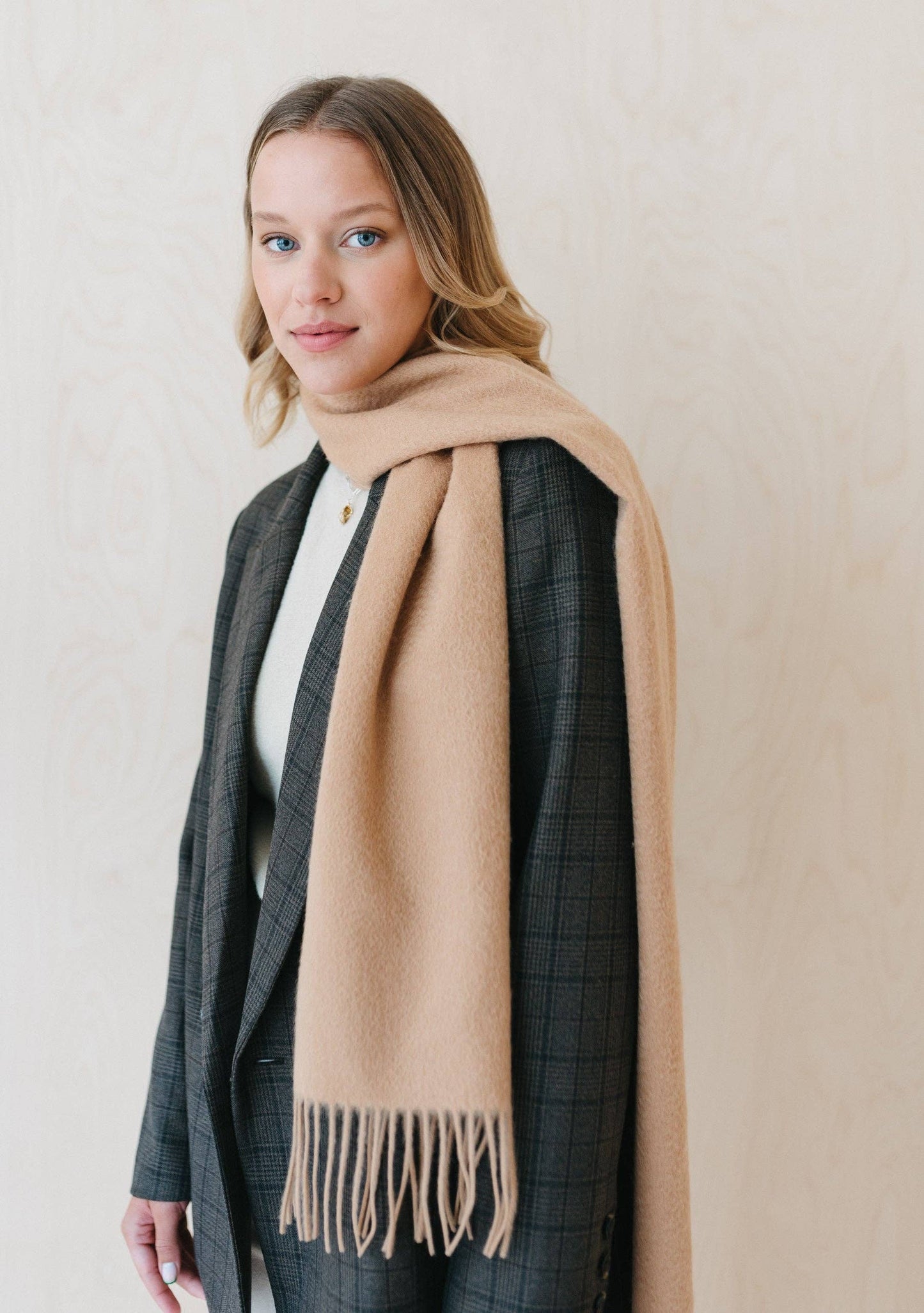 Cashmere Scarf in Camel