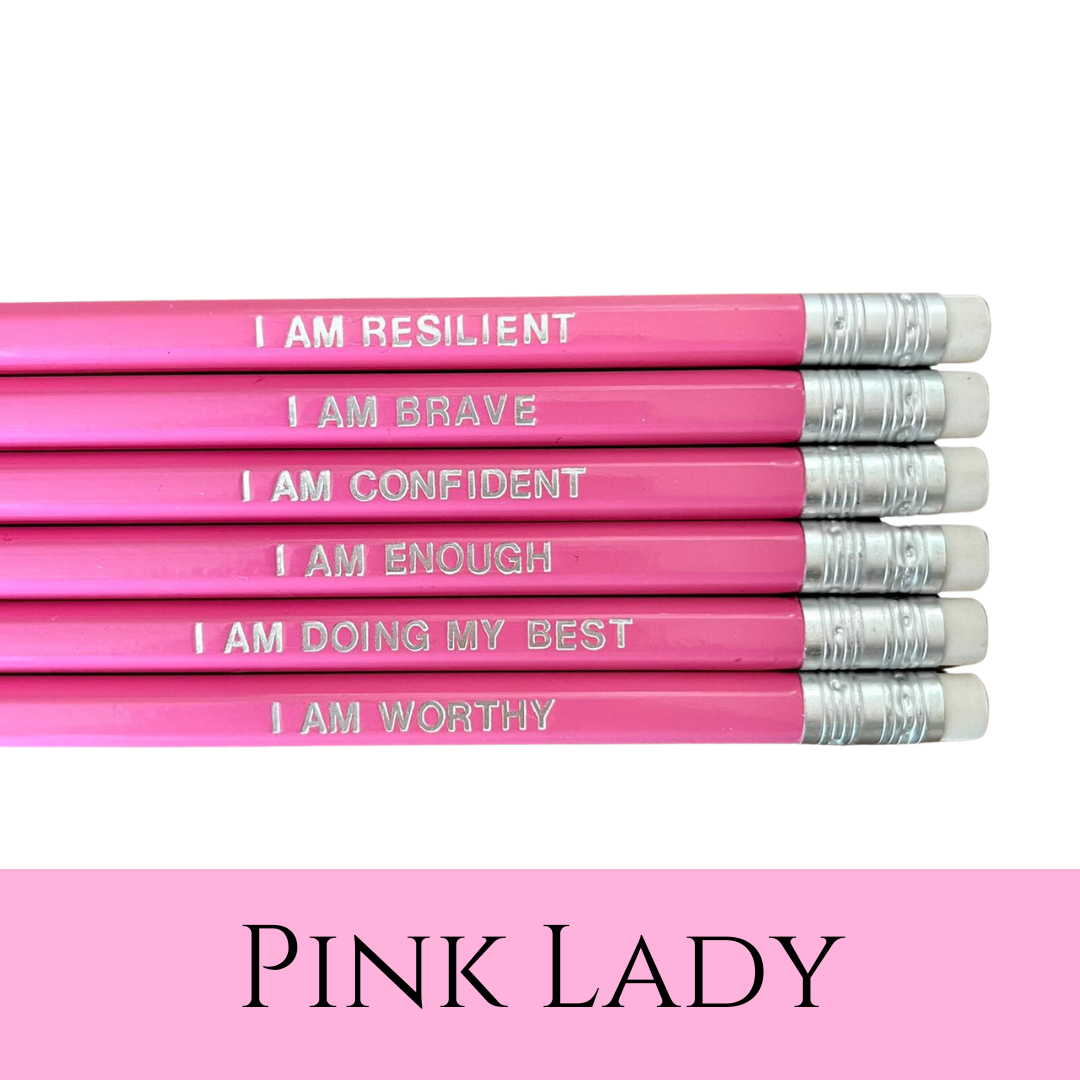 Heart Hug Affirmation Pencils 6 pack