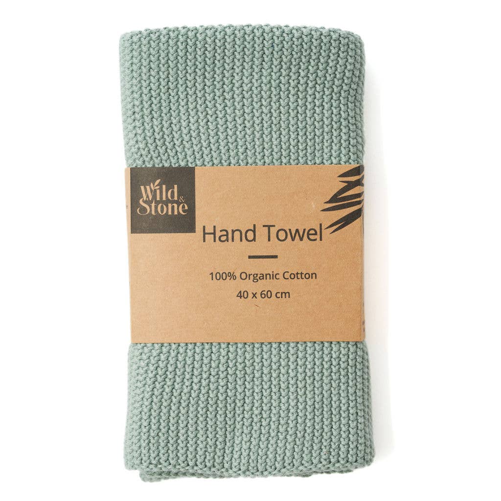 Hand Towels - 100% Organic Cotton - Moss Green