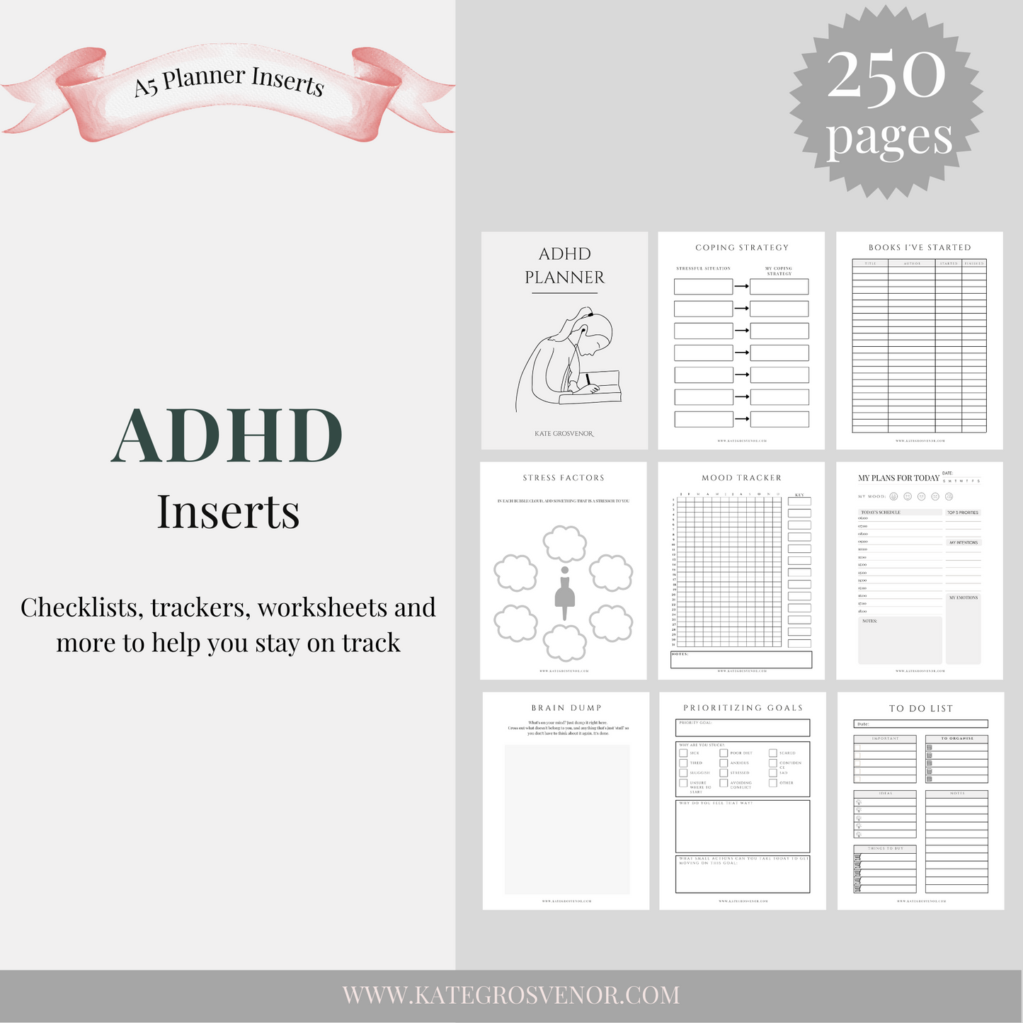 ADHD Planner Insert