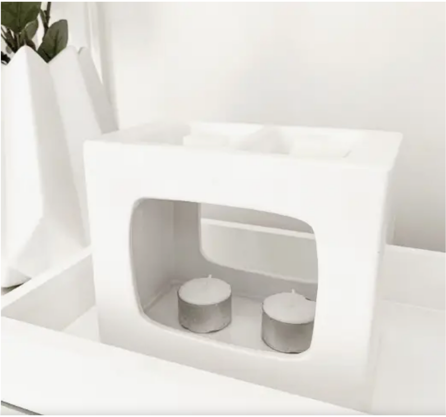 Talin Deluxe Ceramic Wax Warmer/Burner in White