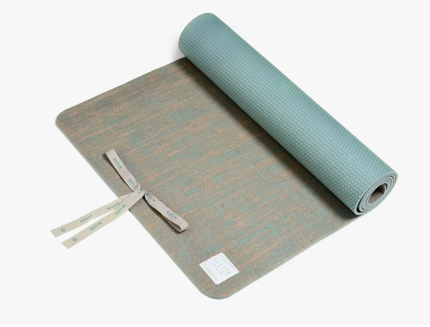 Sage Green Linen Yoga Mat