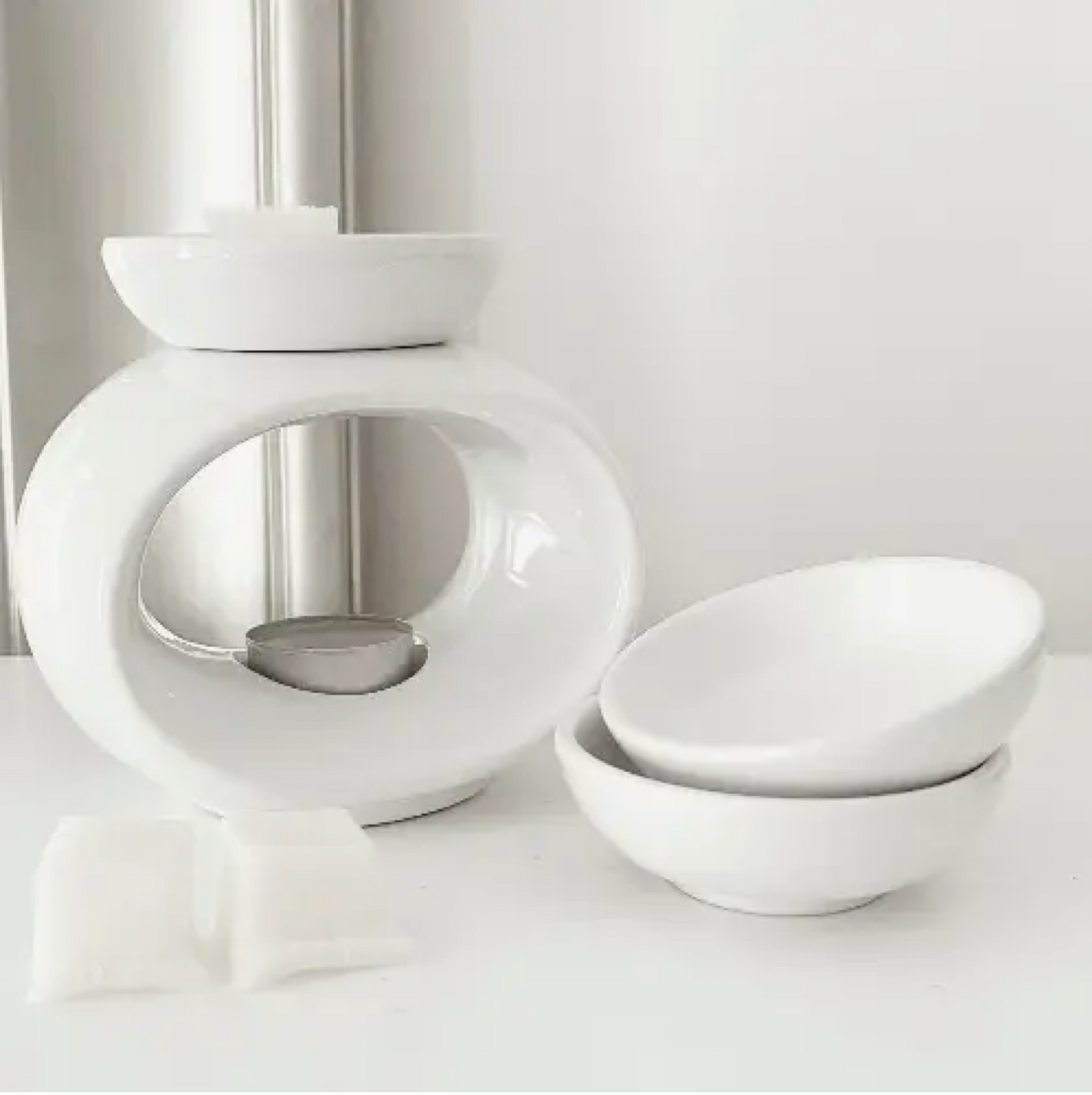 Rome Trio Ceramic Wax Warmer/Burner White