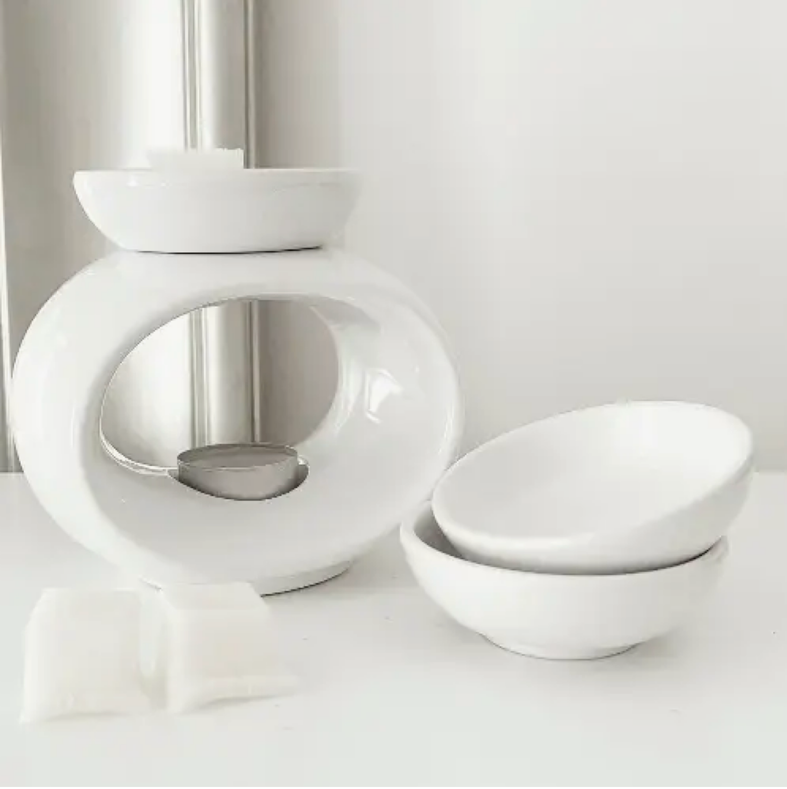 Rome Trio Ceramic Wax Warmer/Burner White