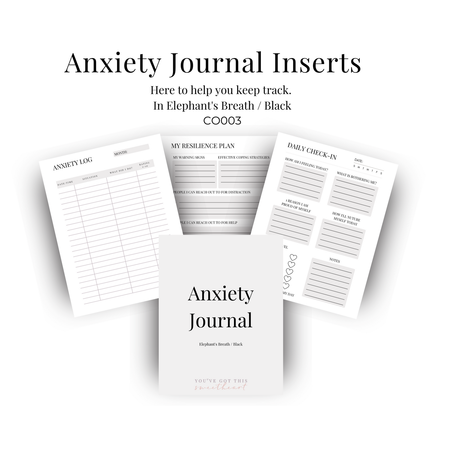 Anxiety Journal Insert
