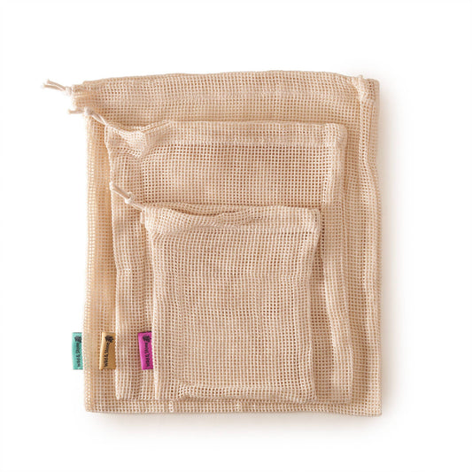 Organic Cotton Reusable Mesh Produce Bags