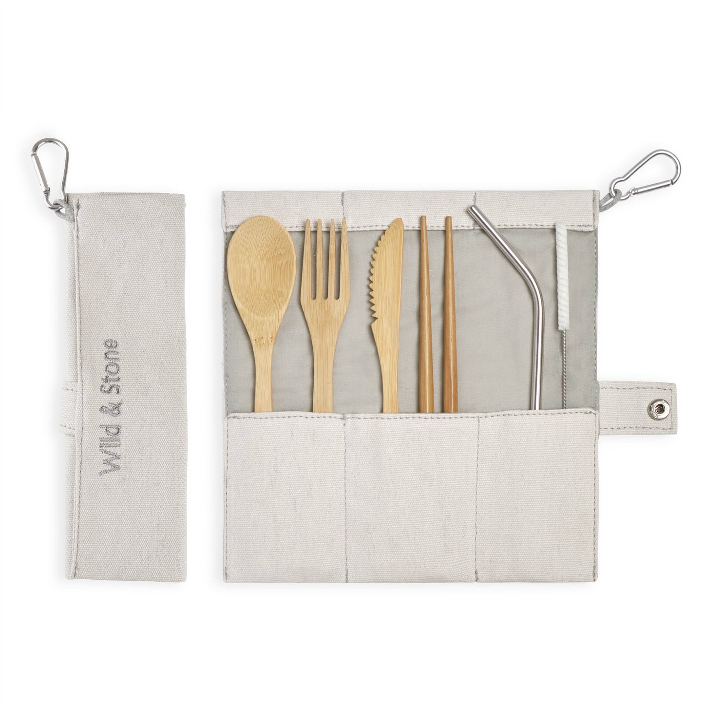Reusable Bamboo Picnic Cutlery Set - 8 Piece