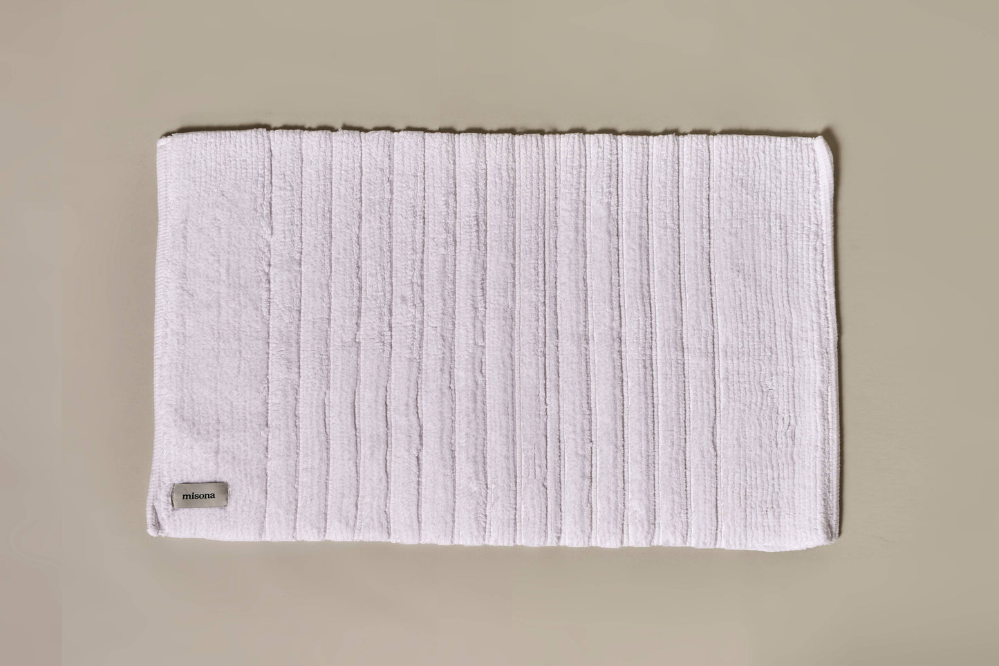 Organic Cotton Bath Mat & Bath Runner: Bath Mat / White