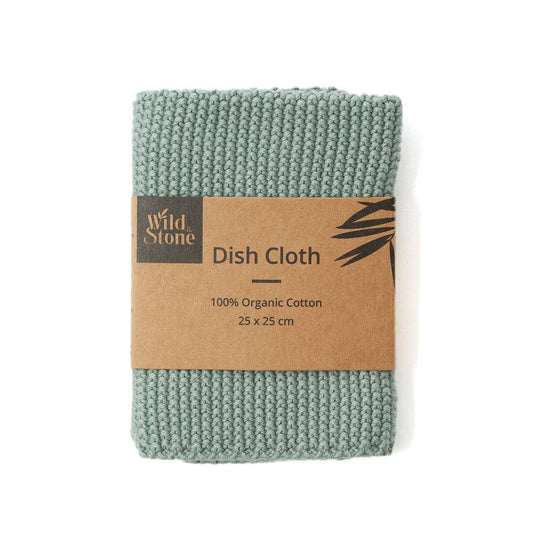 Dish Cloths - 100% Organic Cotton - Moss Green
