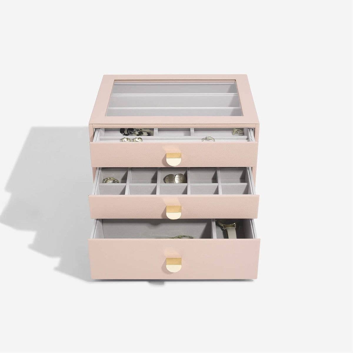 Blush Classic Jewellery Box set of 3 (with drawers)