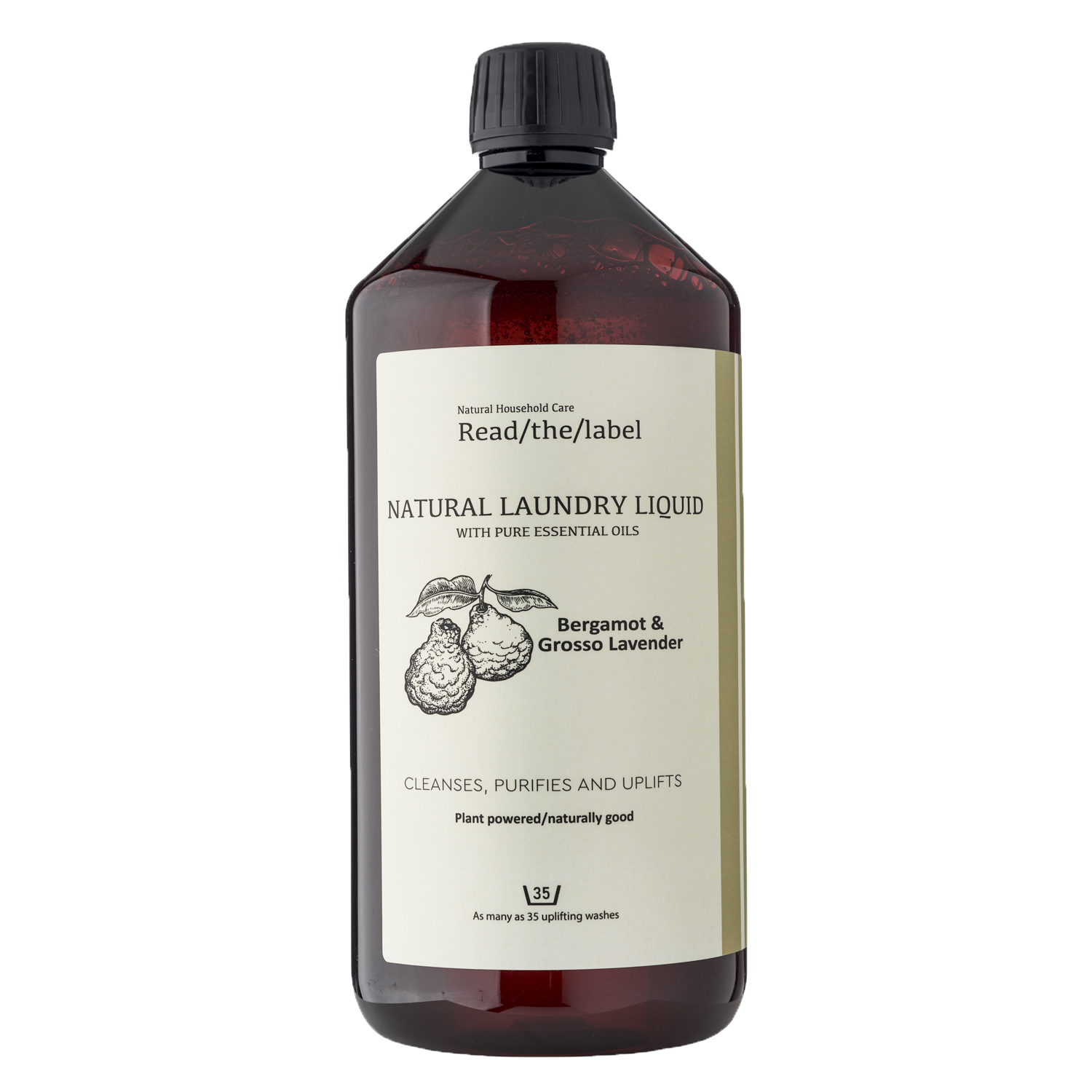 Natural Laundry Liquid - Bergamot & Grosso Lavender 1000ml