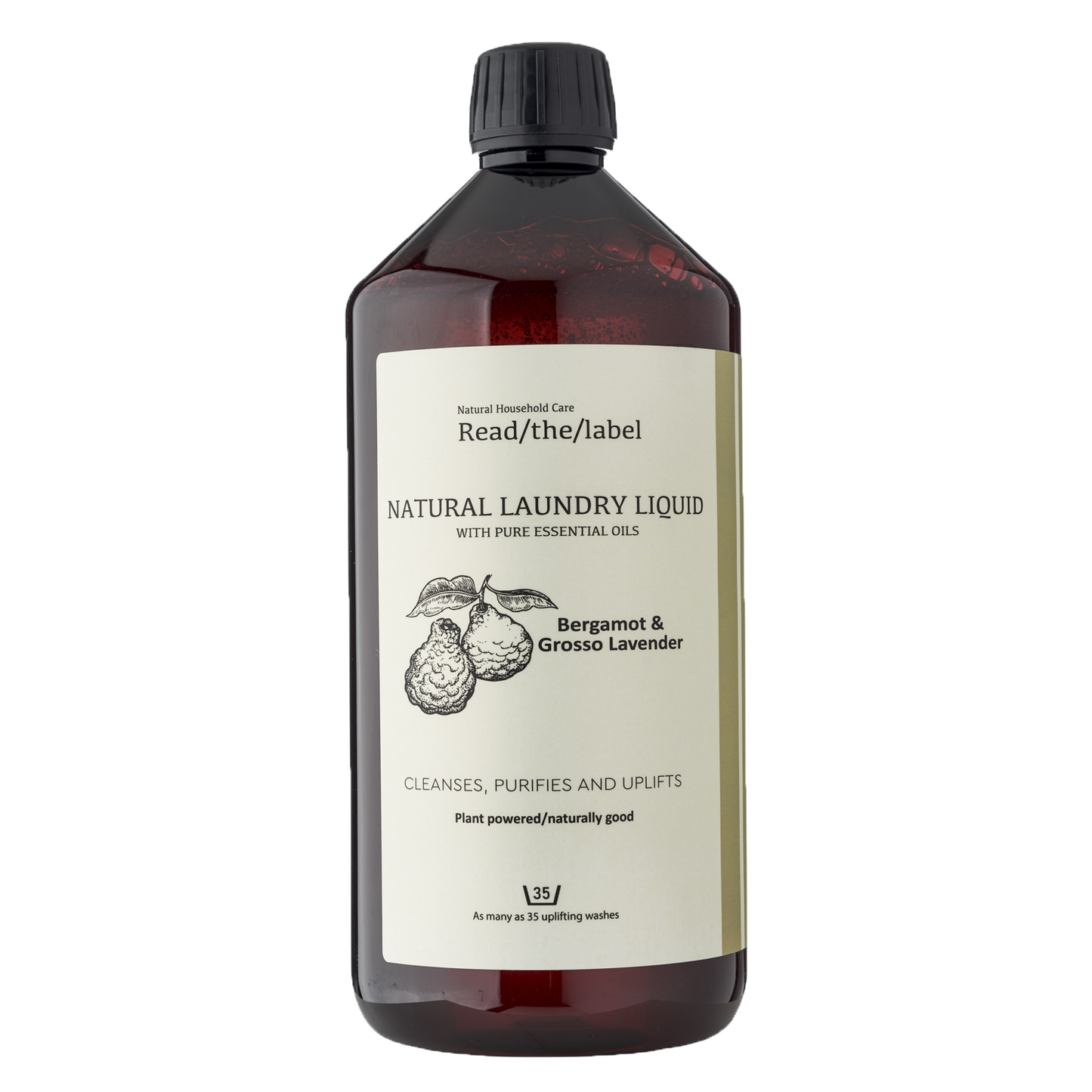Natural Laundry Liquid -  Bergamot & Grosso Lavender 1000ml