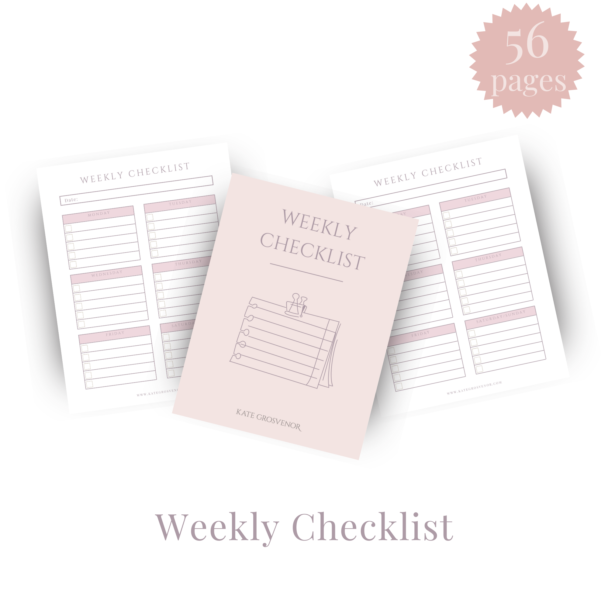 Weekly Checklist Insert