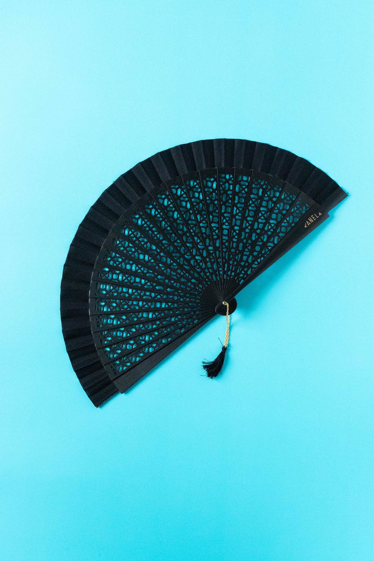 Alhambra Black Fan - Luxury Polished Sipo Wood