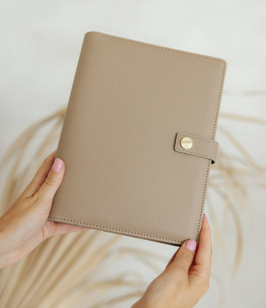 Luxury Ring Binder: Taupe Cover