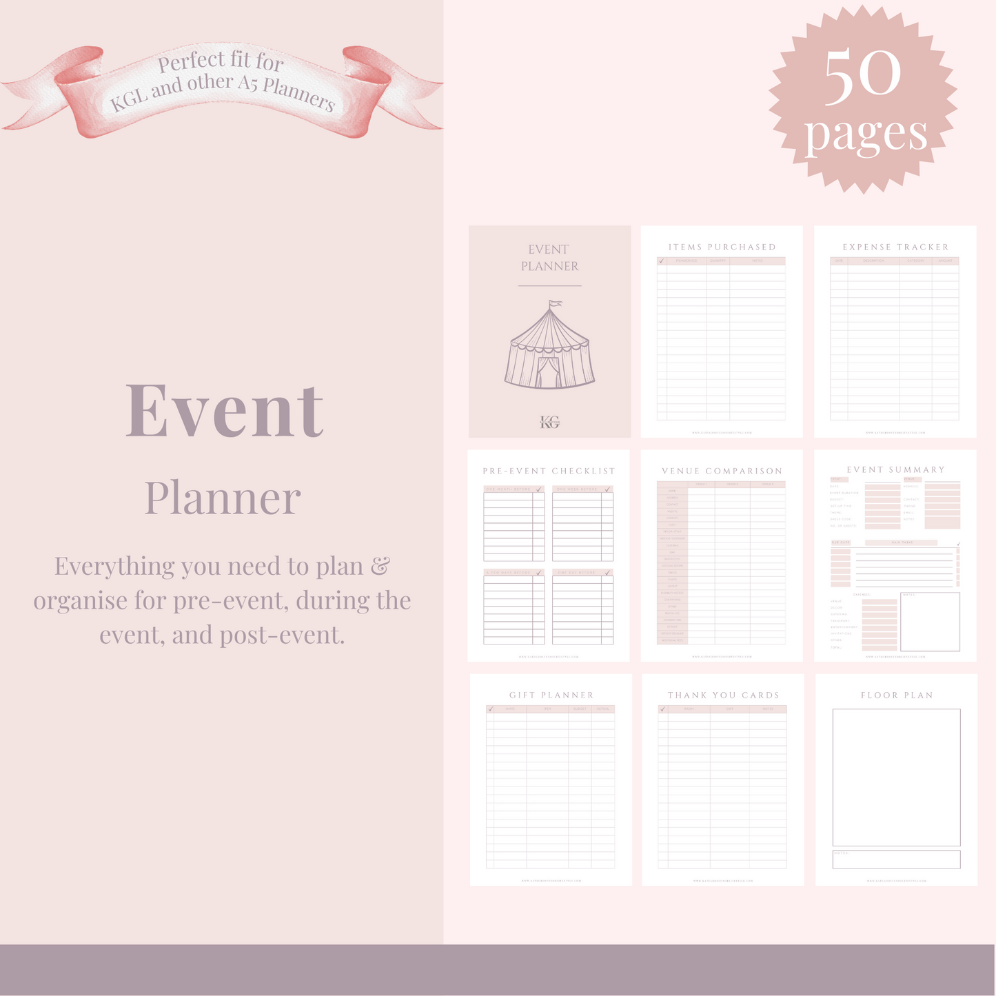 Event Planner Insert